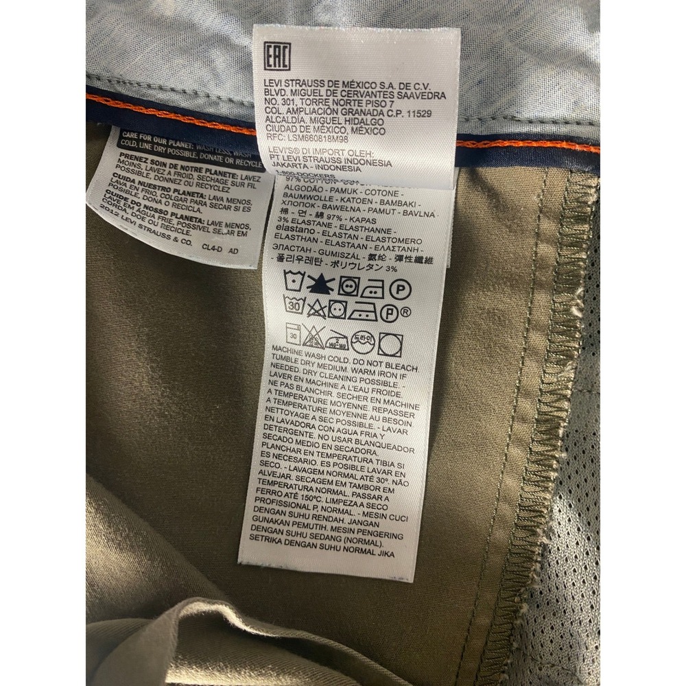 Levi's Mens Khaki Flat Front Chino Shorts Cotton Stretch 10" Inseam